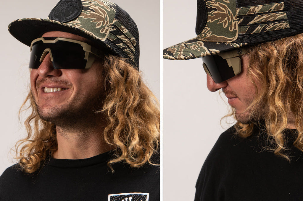 Future Tech Sunglasses: Desert Tan Frame Z87+